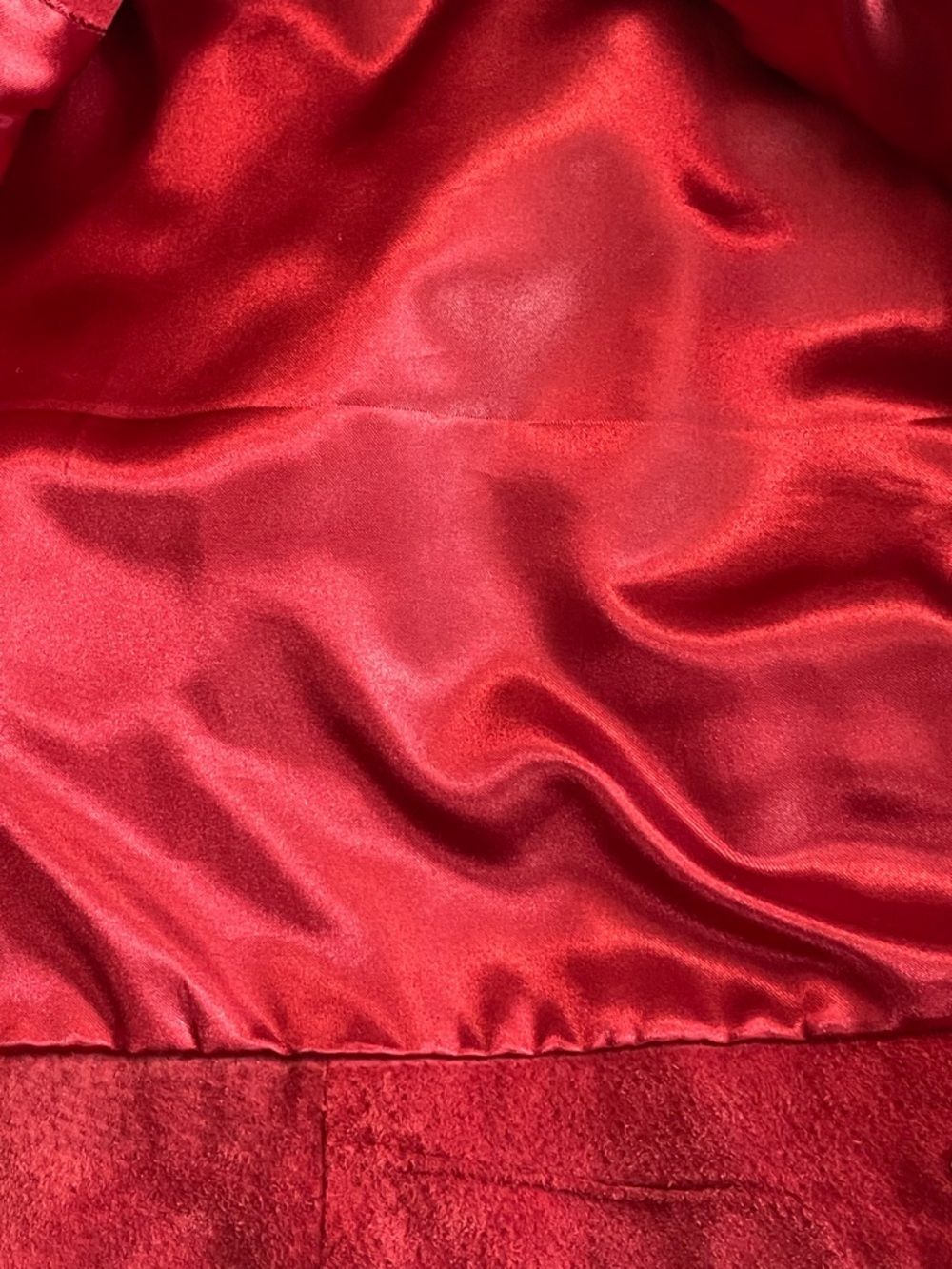 Red Suede Studded Cropped Jacket - Picture 3 of 3